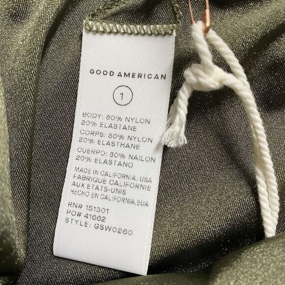 5/$25 Good American Foil Metallic Reversible Bikini Bottoms Size 1 Small New - Picture 6 of 7